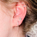 Brincos Femininos Banhados a Prata 925 com Zircônia