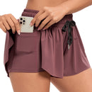 Short Feminino Esportivo Fitness com Bolso Interno