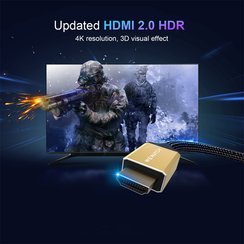 Cabo HDMI Wewatch de Alta Velocidade 18Gbps 4k 60Hz