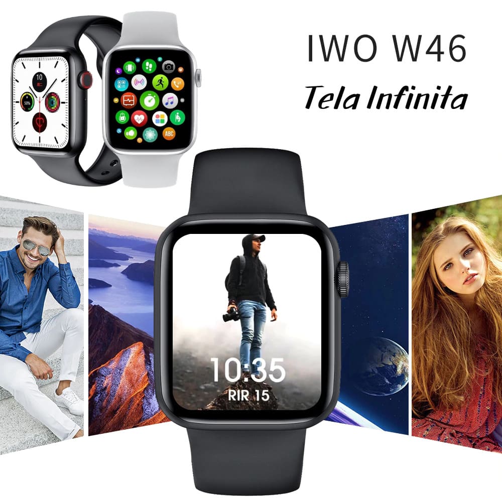 Smartwatch IWO W46 Tela Infinita