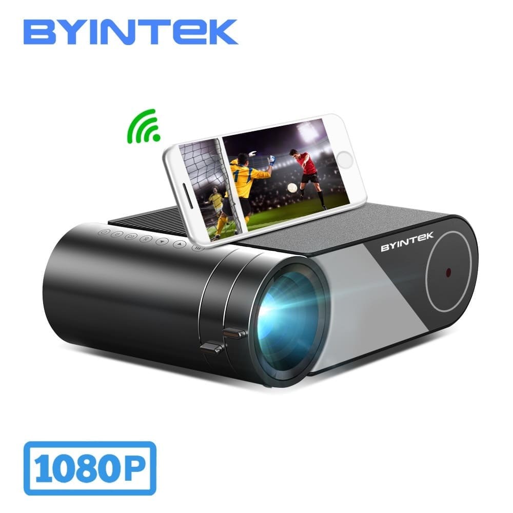 Projetor LED Portátil Cinema BYINTEK K9 Mini 3D 4K Multi-Telas Iphone