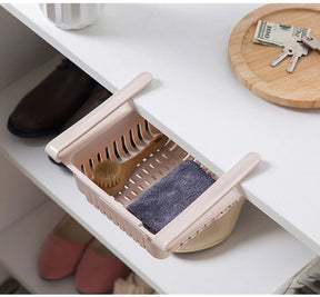 Kit de Cesta Organizadora Extensível para Cozinha Quarto Banheiro e sapateiro