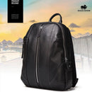 Mochila Bison Denim Executiva Preta Couro Legítimo Original Delaware