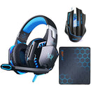 Kit Gamer Mouse 4000DPI + Headset P2 USB + Mouse Pad